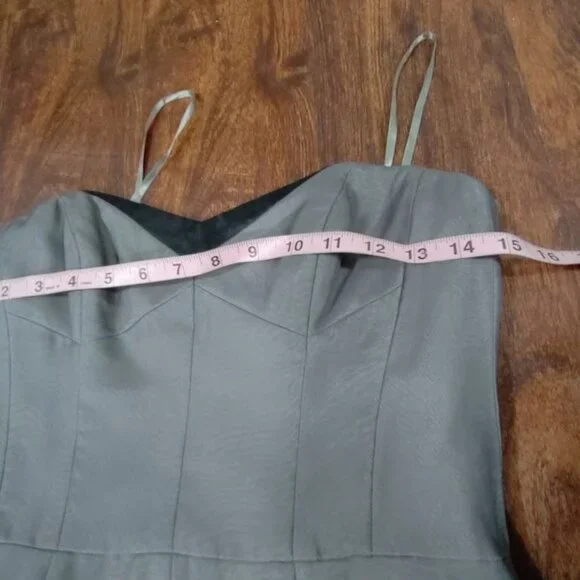 Luxury Whymisy Goth Rocker Glam Festival Mermaid Ruffle Long Gown Gray Womens S - Picture 11 of 14